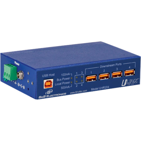INDUSTRIAL GRADE, NON-ISOLATED 4-PORT USB HUB