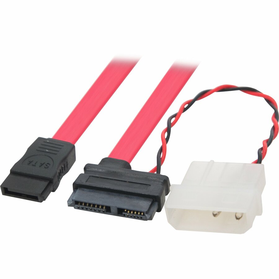 6INCH SATA POWER AND DATA CABLE, RED COLOR