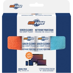 EMZONE LED, LCD & Plasma Screen Cleaner Foam with Cloth 2 Pack (47072)