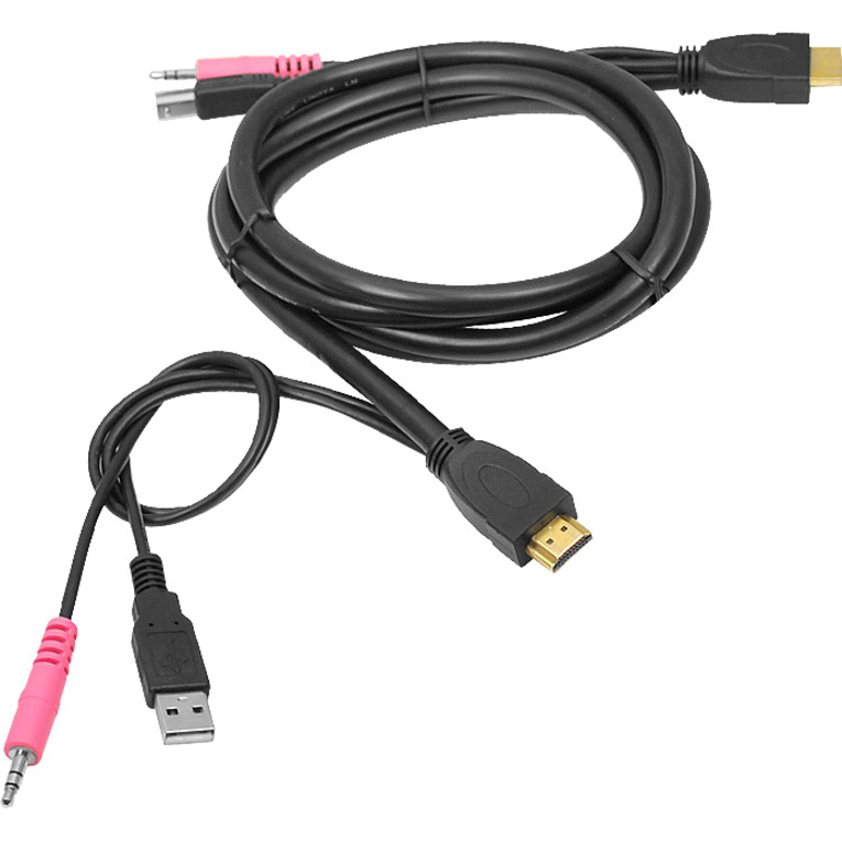 AUDIO SUPPORT 1.8M USB HDMI KVM CABLE WITH AUDIO & MIC IS A HIGH QUALITY CABLE S