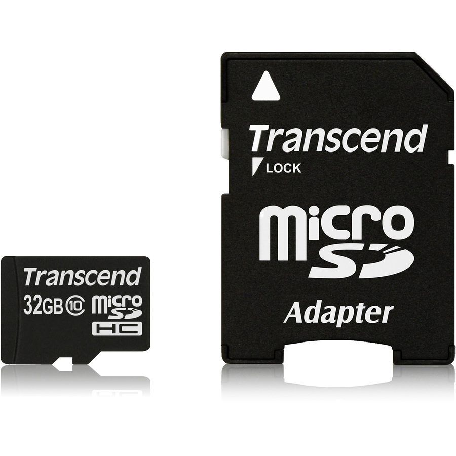 TRANSCEND 32GB MICROSDHC CLASS 10 W/ ADAPTER