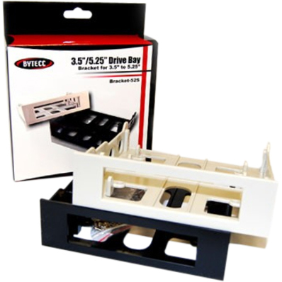 3.5 DRIVE/DEVICE TRANSFER BRACKET FOR 5.25 DRIVE BAY, BLACK COLOR