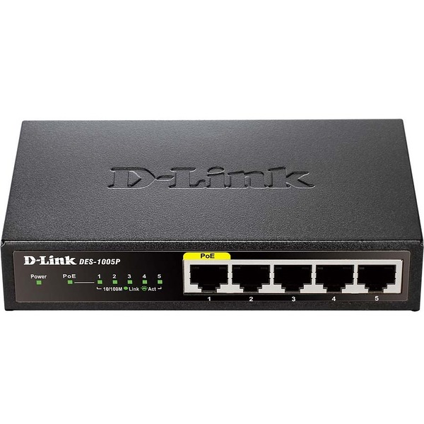 D-LINK Business 5-Port Fast Ethernet Unmanaged Switch with 1 PoE Port