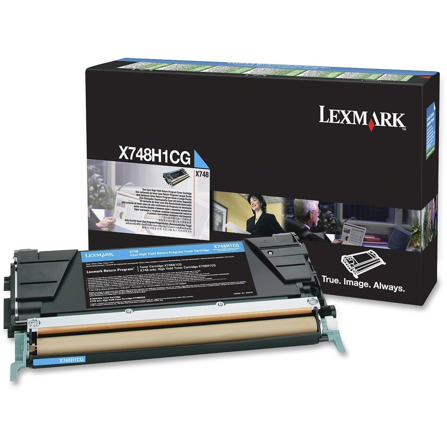 LEXMARK X748H1CG CYAN RETURN PROGRAM TONER CARTRIDGE FOR USE IN X748 ESTIMATED Y