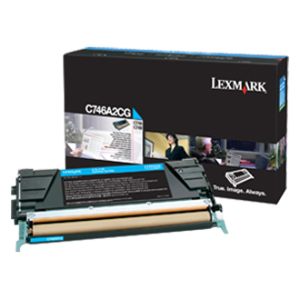 LEXMARK C746A2CG CYAN TONER CARTRIDGE FOR USE IN C746,748 ESTIMATED YIELD 7K