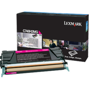 LEXMARK C748H2MG MAGENTA TONER CARTRIDGE FOR USE IN C/X748 ESTIMATED YIELD 10K