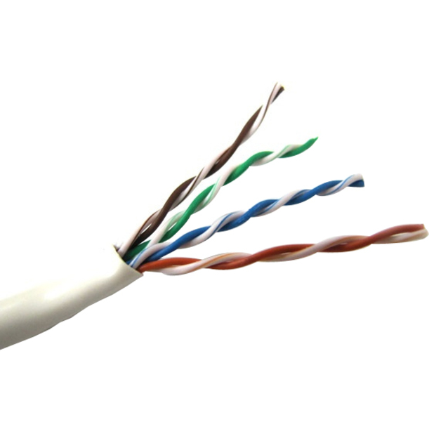1000FT WHITE CAT5E 350MHZ SOLID UTP CMR