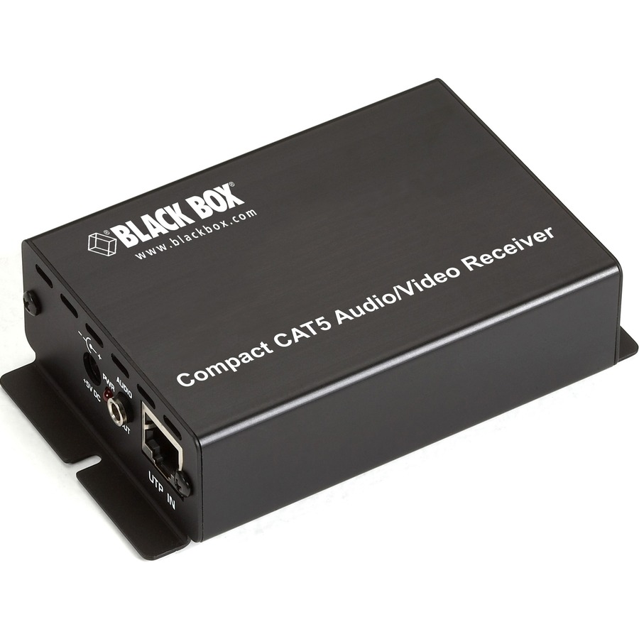 WORKS WITH COMPACT CAT5 AUDIO/VIDEO SPLITTERS. ORDER THIS RECEIVER FOR EACH REMO