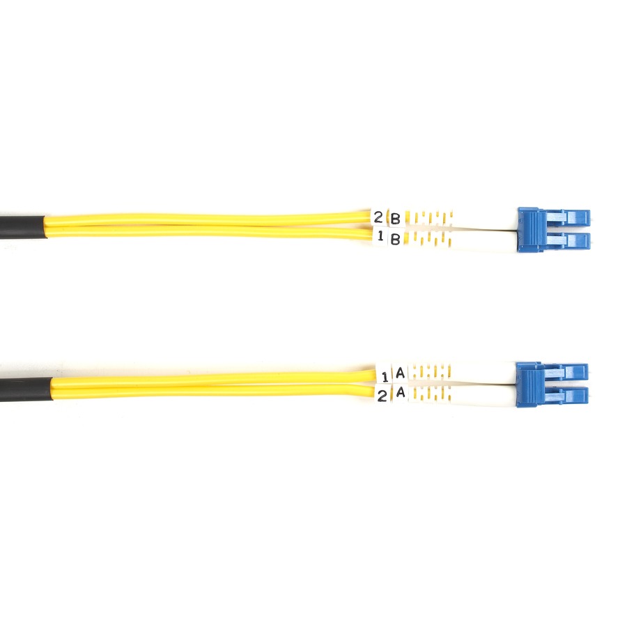 OS2 9/125 SINGLEMODE FIBER OPTIC PATCH CABLE - OFNR PVC, LC TO LC, YELLOW, 5-M (