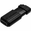Verbatim 16GB Pinstripe USB Flash Drive - Black - 16 GB - USB 2.0 - Black - Lifetime Warranty - 1 Each