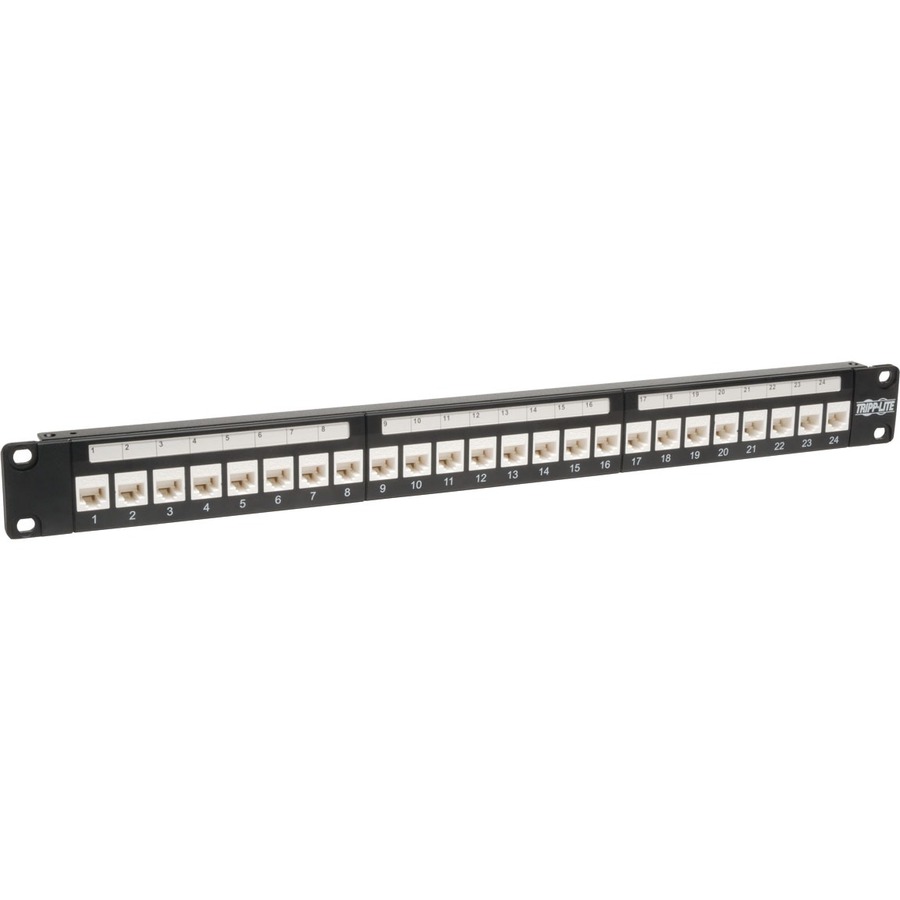 EATON TRIPP LITE SERIES 24-PORT CAT6/CAT5 LOW PROFILE FEED-THROUGH PATCH PANEL,