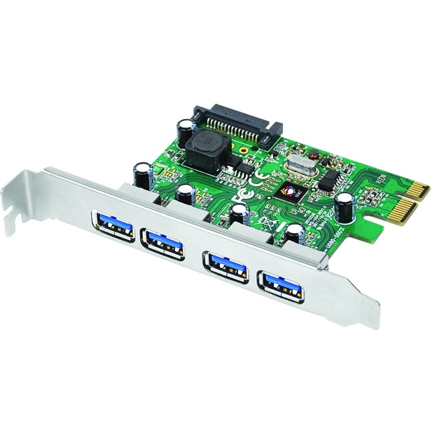 SIIG 4-Port USB 3.0 PCIe Host Adapter, 5 Gbps | Full Height