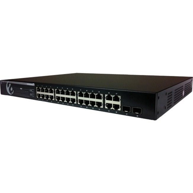 24 PORT 10/100 POE + 2 PORT 1000 + 2 PORT 1000/SFP STACKABLE MANAGED LAYER 2 SWI
