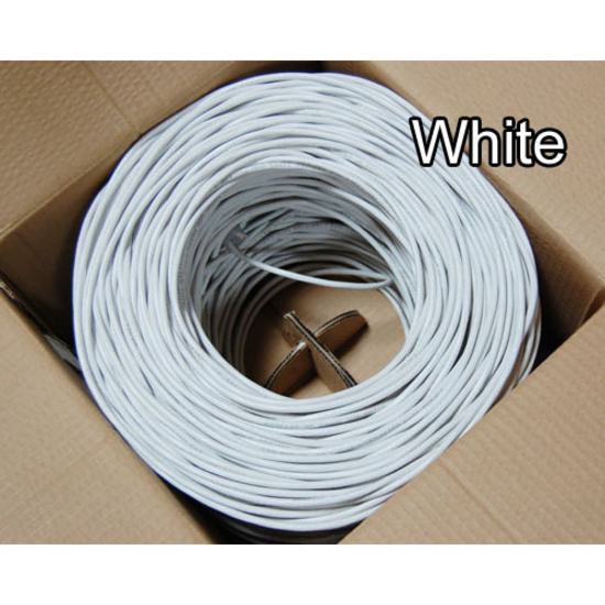 CATEGORY 6 BULK CABLE, 1000 FEET WHITE COLOR