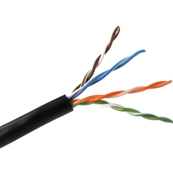 1000FT BLACK CAT5E PLENUM 350MHZ UTP CMP