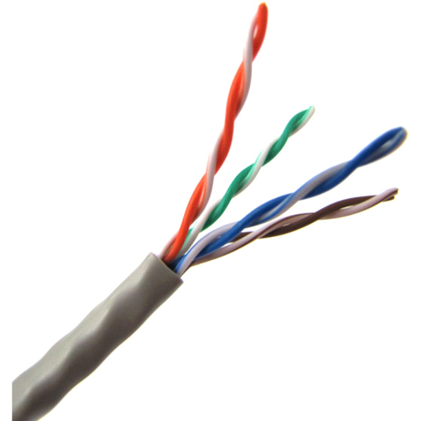 1000FT GRAY CAT5E STRANDED UTP CABLE