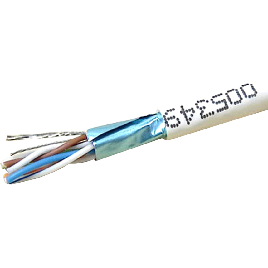 1000FT WHITE CAT5E SOLID SHIELDED CABLE