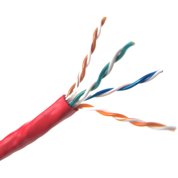 1000FT RED PLENUM CAT6 SOLID CABLE550MHZ