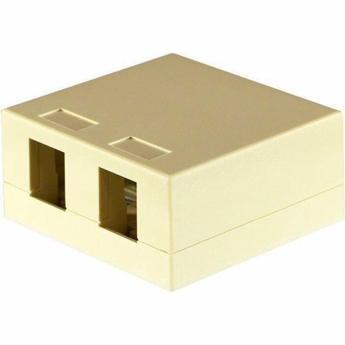2 PORT KEYSTONE SURFACE MOUNT BOX IVORY