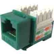 CAT5E 110 TYPE KEYSTONE JACK GREEN