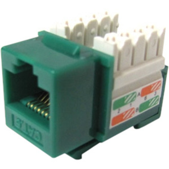 CAT6 110 TYPE KEYSTONE JACK GREEN