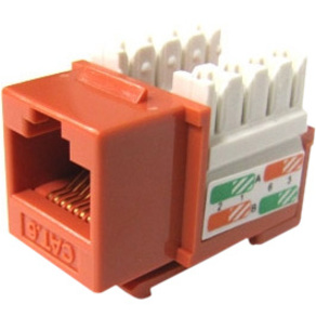 CAT6 110 TYPE KEYSTONE JACK ORANGE
