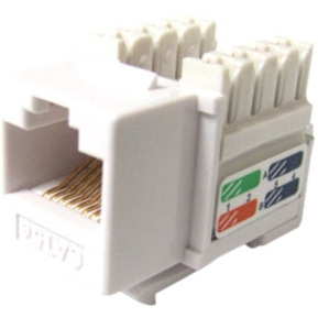 CAT6 110 TYPE KEYSTONE JACK WHITE
