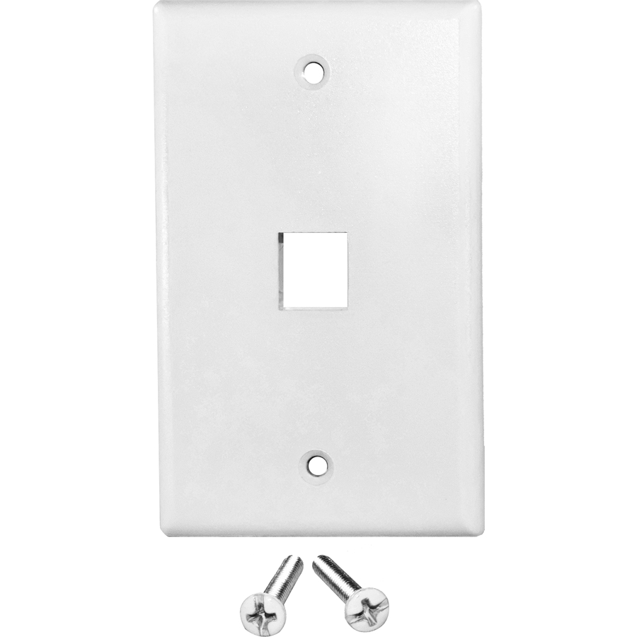 1 PORT SINGLE GANG KEYSTONE FACEPLACE WH