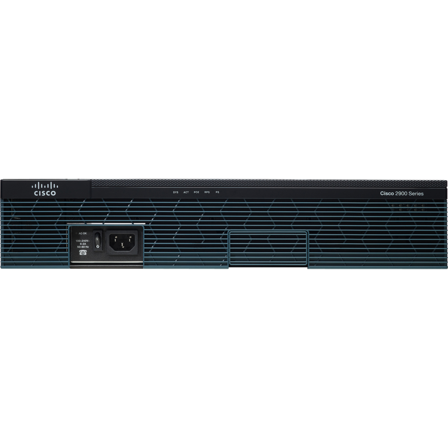 CISCO 2911 W/3 GE,4 EHWIC,2 DSP,1 SM,256