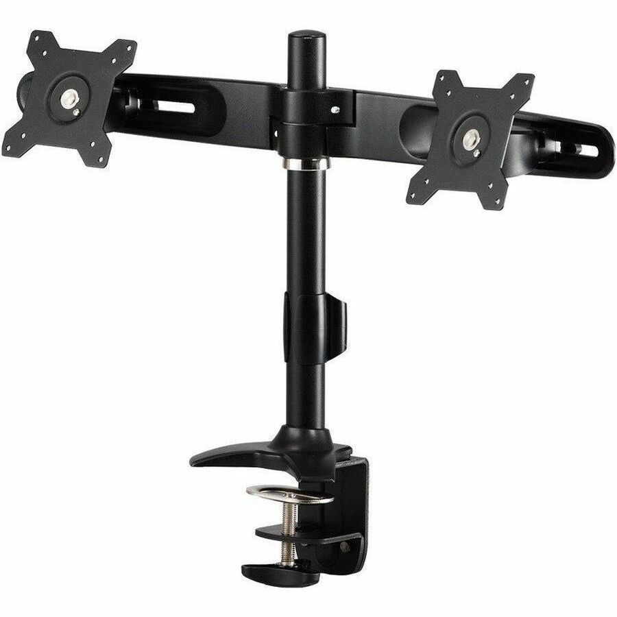 Dual Monitor Clamp Mount -  Individual Adjustments for Both Monitors, Ensuring M