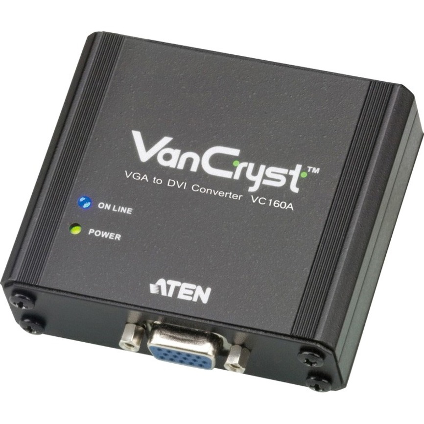 THE VC160A IS A VGA-TO-DVI CONVERTER THAT LETS YOU VIEW VGA SOURCE DATA IN DVI O