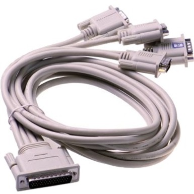 QUAD CABLE 44 WAY D TO 4X9 PIN