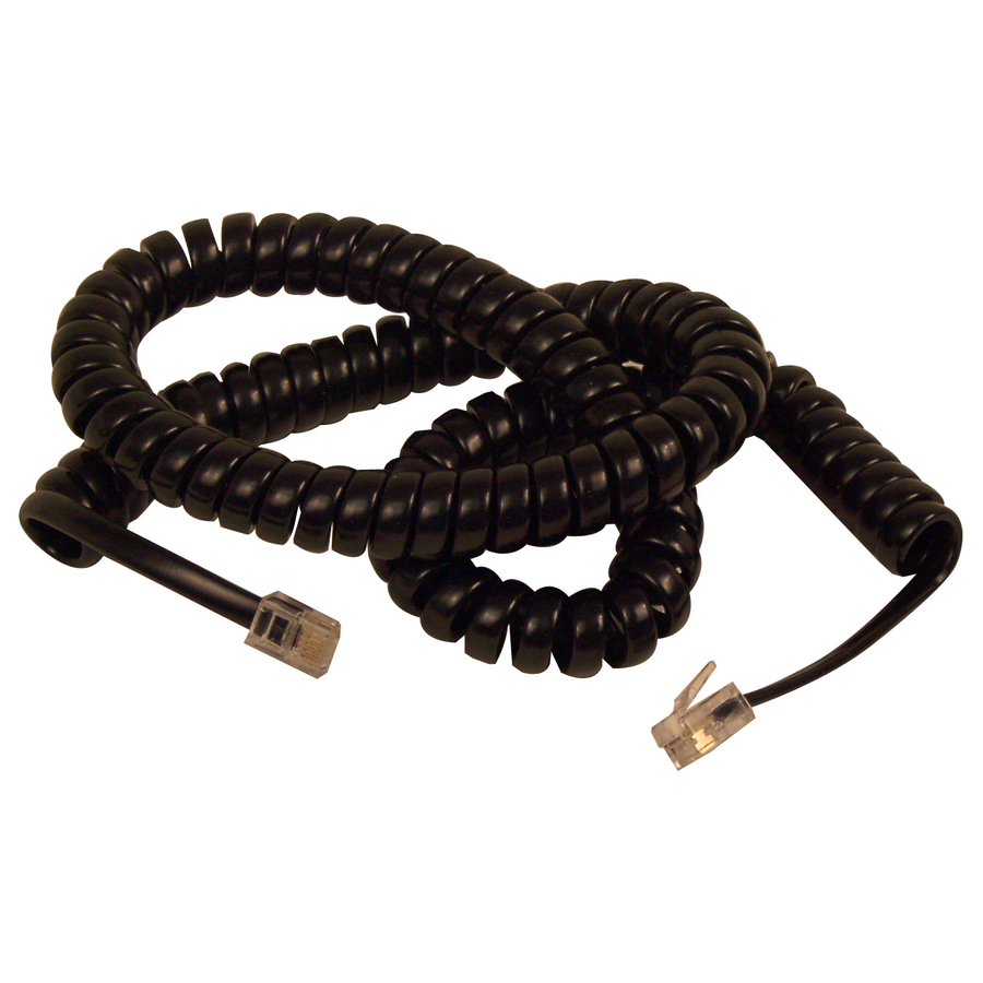 COILED TELEPHONE HANDSET CORD - RJ-11 LEFT CONNECTOR - MALE LEFT GENDER - RJ-11