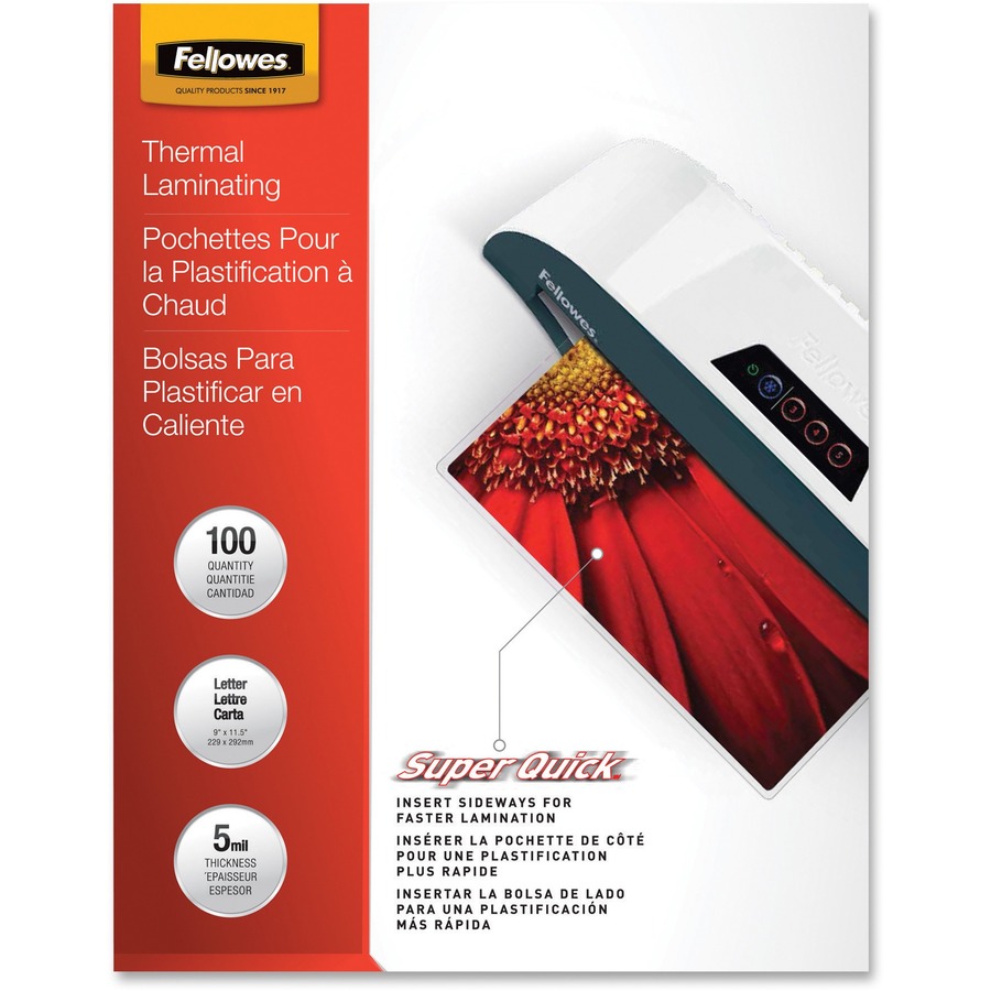 Laminating Pouch Letter 11.5in X 9in Landscape 5mil 100pk