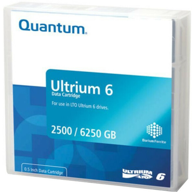 QUANTUM TAPE, LTO, ULTRIUM-6, 2.5TB/6.25TB BARIUM FERRITE (BAFE), LABELED