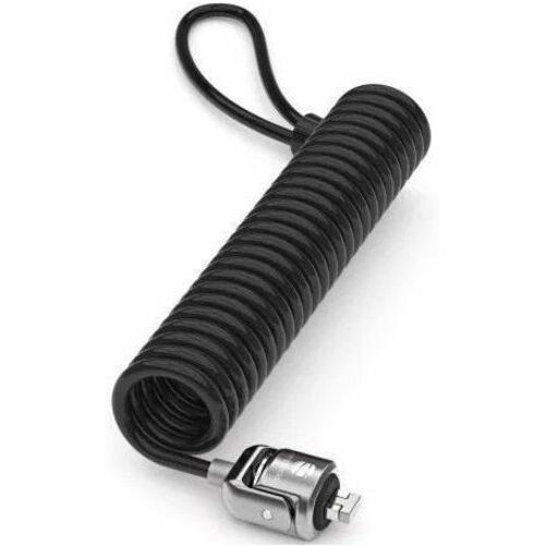 T-BAR SECURITY KEYED COILED CABLE LOCK BLACK