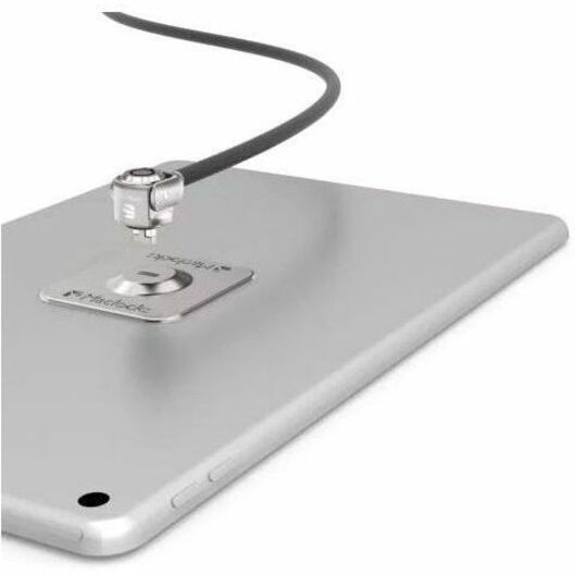 UNIVERSAL TABLET LOCK PLATE WITH KEYED CABLE LOCK BLACK