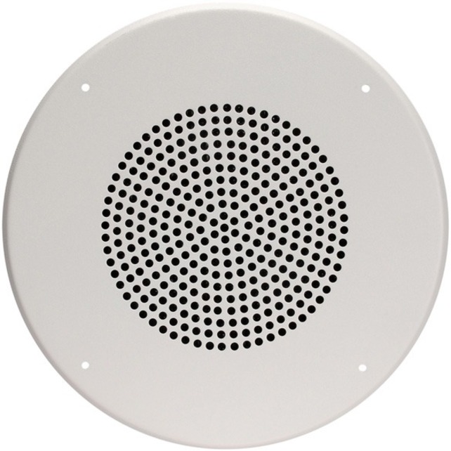 FOR 8IN O.D. SPEAKER,ROUND,VANDAL RESISTANT,STUD-MOUNT,STEEL,WHITE POWDER COAT F