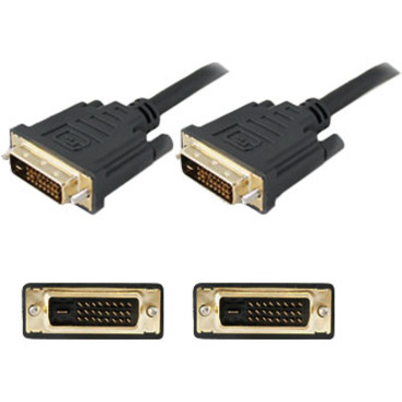 AddOn 30.48cm (1.00ft) DVI-D Dual Link (24+1 pin) Male to Male Black Cable
