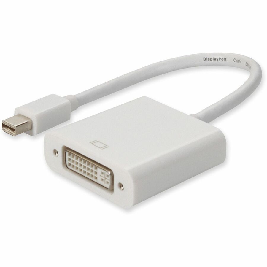 8IN MALE TO FEMALE ADAPTER DVI TO DISPLAYPORT WHITE ADAPTER