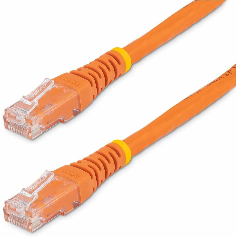 StarTech 20ft CAT6 Ethernet Cable - Orange Molded Gigabit - 100W PoE UTP 250Mhz - Category 6 Patch Cord UL Certified Wiring/TIA