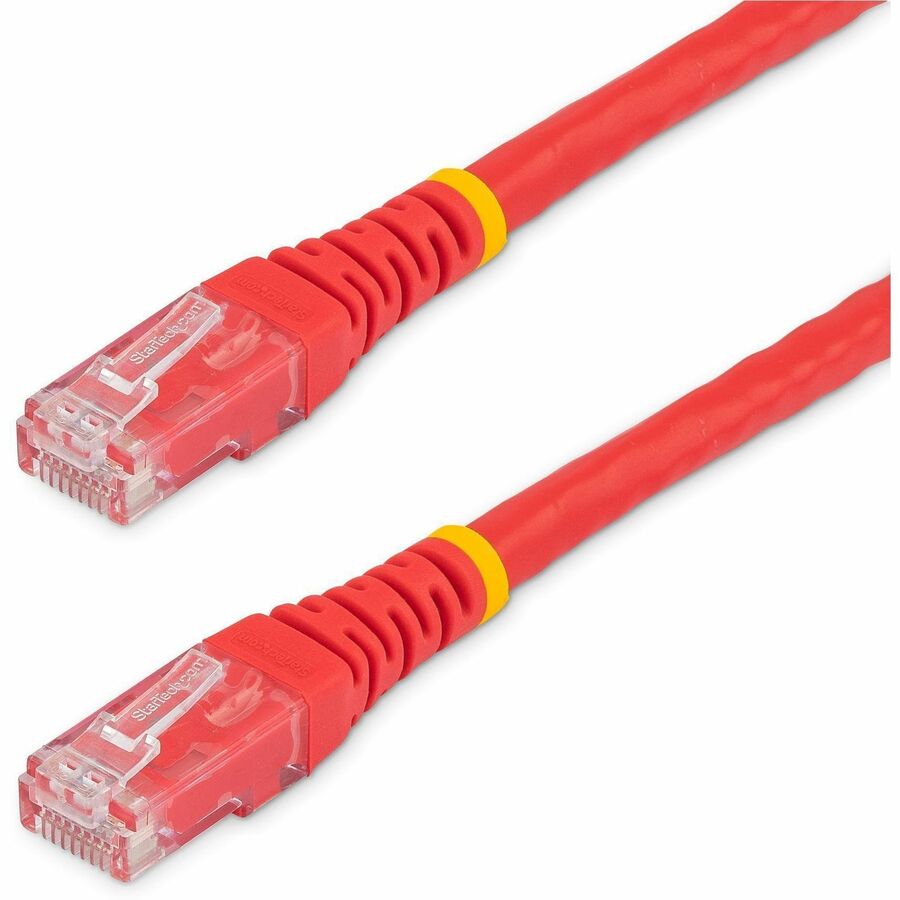StarTech 50ft CAT6 Ethernet Cable - Red Molded Gigabit - 100W PoE UTP 250Mhz - Category 6 Patch Cord UL Certified Wiring/TIA