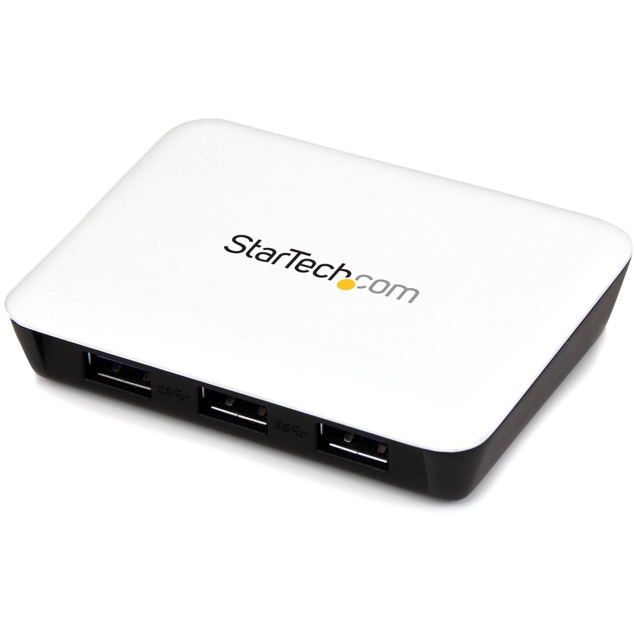 StarTech USB 3.0 to Gigabit Ethernet NIC Network Adapter with 3 Port Hub - White