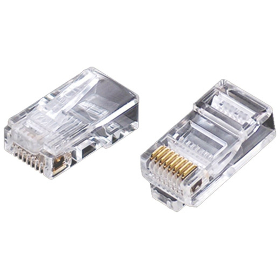 CAT6 MODULAR RJ45 SHIELDED MALE CONNECTOR PACKAGE OF 100PCS