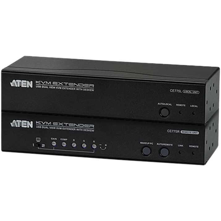ATEN CE775 USB VGA DUAL VIEW CAT 5 KVM EXTENDER WITH DESKEW (1280 X 1024@300M)