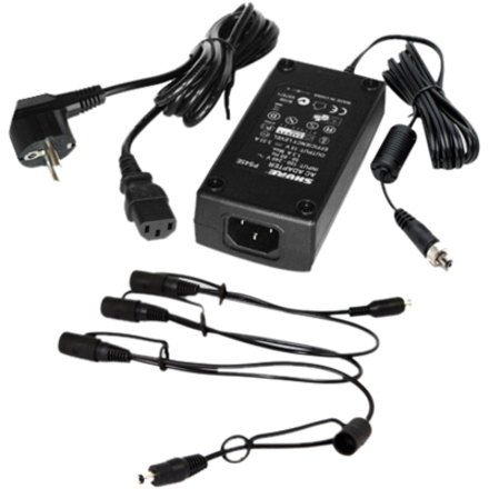 IN-LINE POWER SUPPLY WITH LOCKING FOUR-CONNECTION DISTRIBUTION CABLE