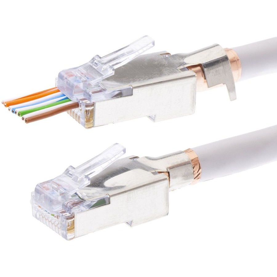 EZ-RJ45 SHIELDED CAT5E/6, (EXTERNAL GROUND). 50/CLAMSHELL.