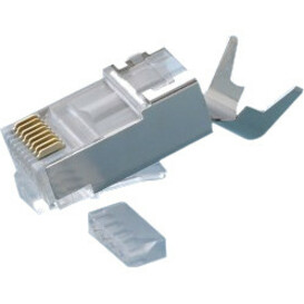 RJ45 CAT6A 10 GIG SHIELDED CONNECTOR, W/LINER. 50/CLAMSHELL.