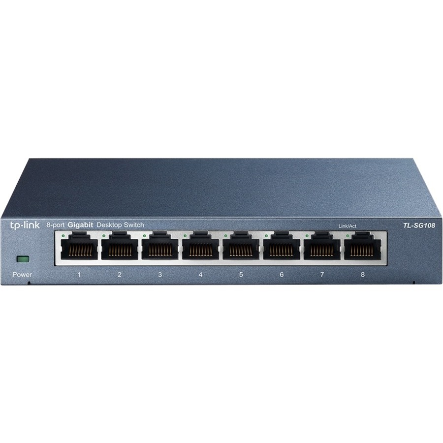 THE TP-LINK 8 10/100/1000MBPS DESKTOP SWITCH TL-SG108 PROVIDES YOU AN EASY WAY T