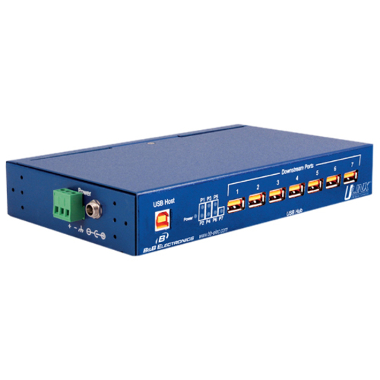 7 PORT UP/DOWN ISOLATED USB HUB - 4KV